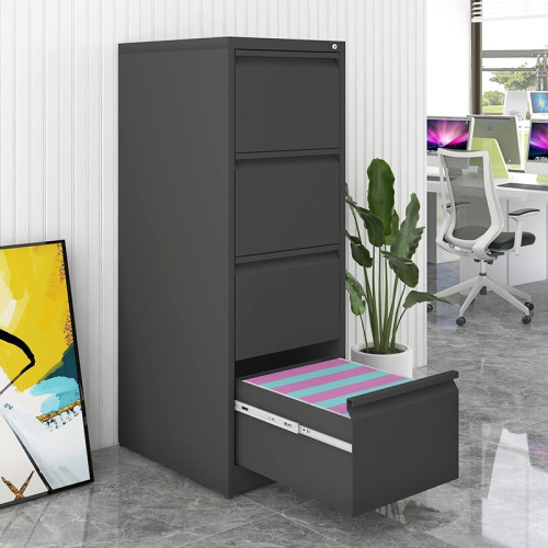 4 Drawer Vertical File Cabinet with Lock, Metal Storage Cabinet for Home Office, Fits Letter/A4/Legal Size Files - 3-4 Drawers - Drawers Included - Filing Cabinets - Not Specified