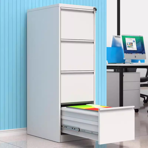 4 Drawer Vertical File Cabinet with Lock, Narrow Metal Steel Storage Cabinet for Home Office, Fits A4, Legal & Letter Size Files, Assembly Required - 3-4 Drawers - Drawers Included - Filing Cabinets - Not Specified