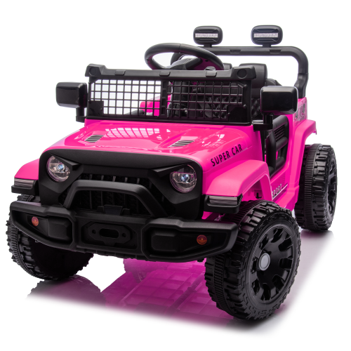 24V Kids Ride on Car W/Parents Control,Four-wheel suspension,2WD,Power display,Bluetooth,MP3,Music,LED headlight,Provide a speed of 1.86-3.11MPH For Kids Around 3 years old. - Pink - Polypropylene - ABS - American Design - 50 - 99 Lbs - 3 to 4 Years - Indoor & Outdoor Use