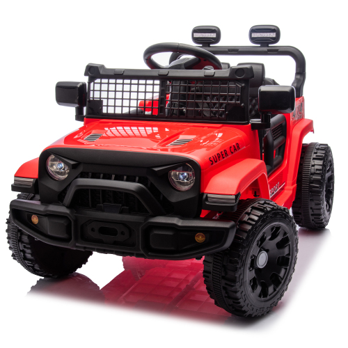 24V Kids Ride on Car W/Parents Control,Four-wheel suspension,2WD,Power display,Bluetooth,MP3,Music,LED headlight,Provide a speed of 1.86-3.11MPH For Kids Around 3 years old. - Red - Polypropylene - ABS - American Design - 50 - 99 Lbs - 3 to 4 Years - Indoor & Outdoor Use