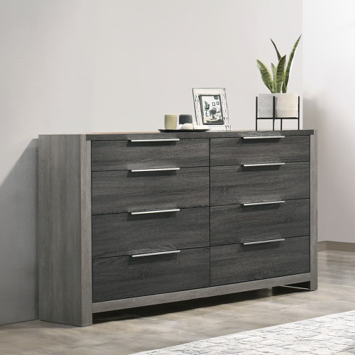 Modern Transitional Gray Finish 1pc Dresser with 8x Storage Drawers Wooden Bedroom Furniture - Modern,Transitional - Not Specified - Not Specified - Not Specified - Not Specified - Not Specified - Not Specified - Not Specified