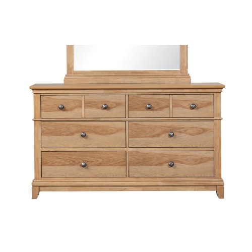 Farmhouse Style Natural Oak Color 1pc Dresser Pecan Veneer 8-Drawers Storage Dresser Bedroom Furniture - Natural,Oak - Engineered Wood,Melamine,Rubber Wood,Wood - Contemporary,Transitional - Engineered Wood - Melamine - Not Specified - Not Specified - Not Specified - Not Specified - Not Specified - Not Specified - Not Specified - Not Specified - Not Specified - Not Specified