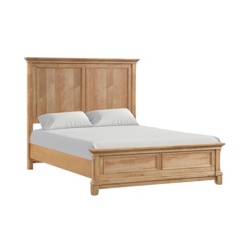 Bedroom Furniture Farmhouse Style 1pc Full Size Bed Plank Headboard Natural Oak Finish Bedframe - Natural,Oak - Engineered Wood,Melamine,Rubber Wood,Wood - Contemporary,Transitional - Engineered Wood - Melamine - Not Specified - Not Specified - Not Specified - Bed Frame - Box Spring Required - Nature - Wood - Not Specified - Not Specified