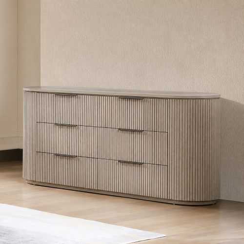 Leanna Light Oak Dresser - Engineered Wood,Metal,Solid Wood - Metal - Solid Wood - Not Specified - Not Specified - Not Specified - Not Specified