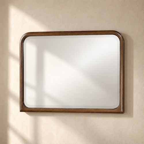 Leanna Brown Oak Mirror - MDF,Solid Wood - MDF - Not Specified - Not Specified - Not Specified - Not Specified