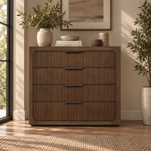 Leanna Brown Oak Chest - MDF,Solid Wood - MDF - Not Specified - Not Specified - Not Specified - Not Specified