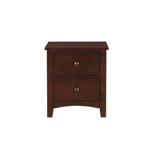 Dark Oak Finish Nightstand 2-Drawers Pine Veneer MDF Wooden 1pc Modern Nightstand - Brown Mix - Plywood - Modern,Transitional - Bedroom - Rubberwood - Brown - Plywood - Brown Mix - Not Specified - Not Specified - Not Specified - Not Specified - Not Specified - Not Specified - 2 Drawers - Storage - Bedside Cabinet - Cherry