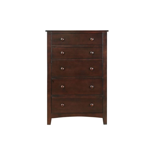 Contemporary Dark Oak Finish 1pc Chest of Drawers Plywood Pine Veneer Bedroom Furniture 5 drawers Tall chest - Brown Mix - Modern,Transitional - Brown - Brown Mix - Not Specified - Not Specified - Not Specified - Not Specified - Not Specified - Not Specified - Not Specified - Not Specified - Not Specified - Not Specified