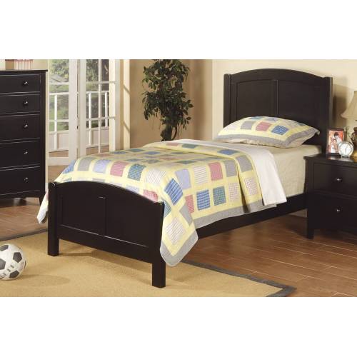 Black Color 1pc Full Size Bed Youth Bedroom Furniture Unique Arch Design Headboard Footboard Rubberwood - MDF,Pine,Plywood - Modern,Transitional - Not Specified - MDF - Not Specified - Not Specified - Not Specified - Not Specified - Bed Frame - Not Specified - Not Specified - Not Specified - Not Specified