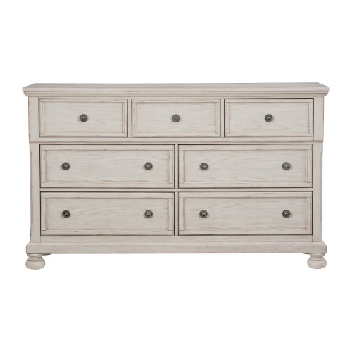 Antique White Finish1pc Dresser of 7 Drawers Traditional Design Hidden Drawer Classic Bedroom Furniture - Wood - Classic,Traditional,Transitional - Not Specified - Wood - Not Specified - Not Specified - Not Specified
