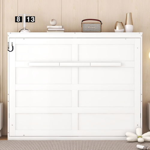 Full Size Murphy Bed Wall Bed,White - Plywood - Plywood - White - Plywood - Full - White - Plywood - Full