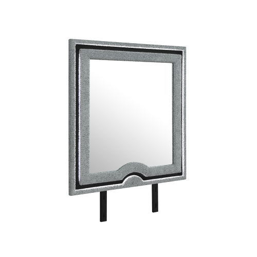 Isaiah Gray Mirror - Aluminium,MDF+glass,Upholstered - MDF+glass - Contemporary - Not Specified - Not Specified - Upholstered - Aluminium - Not Specified - Not Specified - Not Specified - Not Specified - Not Specified - Not Specified - Not Specified - Not Specified - Not Specified - Not Specified