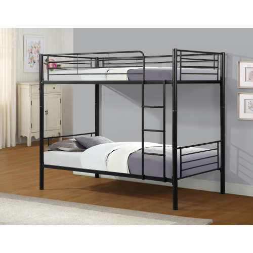METAL BUNK BED - Black
