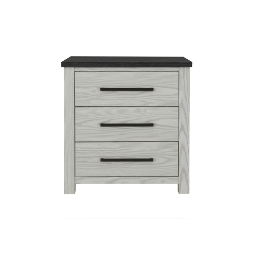 Avery Beige Nightstand - Solid Wood+MDF - Solid Wood+MDF - Farmhouse - Bedroom - Rubberwood - Brown - 3 Drawers - Dovetail Joints - Drawer Storage - Not Specified - Not Specified - Not Specified - Not Specified - Not Specified - Not Specified