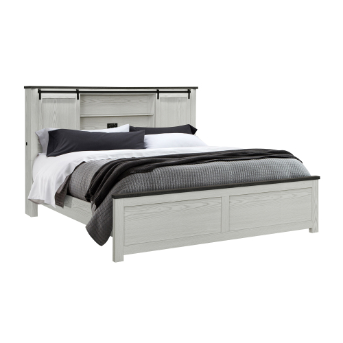 Avery Beige King Bed - Solid Wood+MDF - Solid Wood+MDF - Transitional - Bedroom - Rubberwood - Not Specified - Not Specified - Not Specified - Not Specified - Bed Frame - Box Spring Required - Not Specified - Not Specified - Not Specified