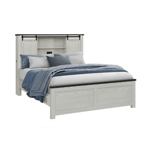 Avery Beige Queen Bed - Solid Wood+MDF - Not Specified - Transitional - Bedroom - Rubberwood - Not Specified - Not Specified - Not Specified - Not Specified - Bed Frame - Box Spring Required - Not Specified - Not Specified - Not Specified