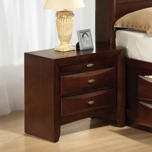 Cherry Color Simple Contemporary 1pc Nightstand Solid wood Bedside Table Knob Pulls 2-Drawers Bedside Table - Engineered Wood,Solid Wood - Classic,Contemporary,Glam - Bedroom - 2 Drawers - Easy Assembly - Bedside Cabinet - Engineered Wood - Not Specified - Not Specified - Not Specified - Not Specified - Not Specified - Not Specified - Not Specified