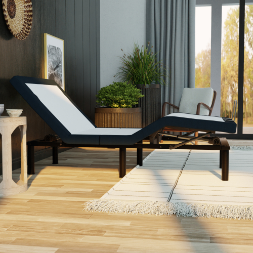 Model 3 Adjustable Base Twin Long: Zero Clearance - Grey - Metal - Twin XL