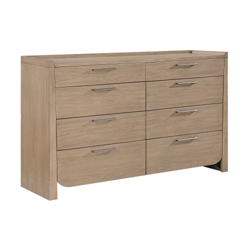 Modern Storage Dresser of 8-Drawers Light Brown Durable Wooden Bedroom Furniture 1pc Storage Unit - Contemporary,Modern - Not Specified - Not Specified - Not Specified - Not Specified - Not Specified - Not Specified - Not Specified