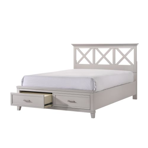 Queen X Storage Bed - Gray - Solid Wood+MDF - Not Specified - Not Specified - Not Specified