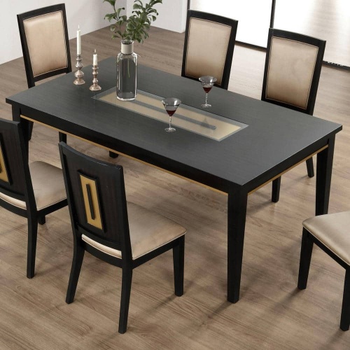 Contemporary Espresso Dining Table Mirror Insert 1pc Rectangle Table Kitchen Dining Room Furniture - Engineered Wood - Contemporary,Modern,Rustic,Transitional - Not Specified - Not Specified - Not Specified - Not Specified - Not Specified - Engineered Wood - Not Specified - Not Specified - Not Specified - Not Specified - Seats 6 - Rectangular - Rectangular - Kitchen & Dining Tables - Not Specified - Not Specified - Not Specified - Not Specified - Not Specified - Not Specified - Not Specified - Not Specified - Not Specified