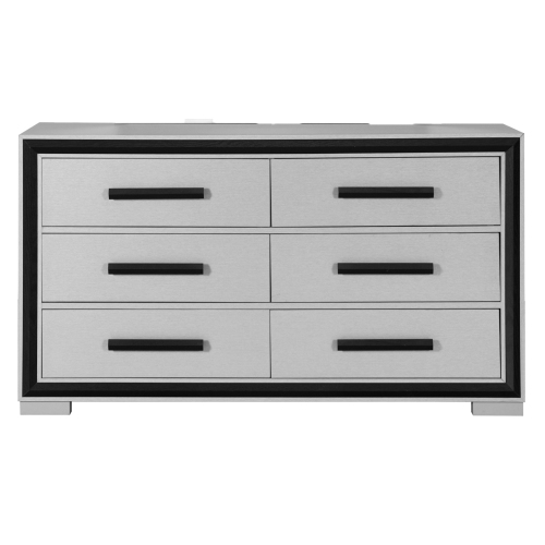 ADELAIDE GREY BLACK DRESSER - Solid Wood+MDF - Solid Wood+MDF - Modern - Rubberwood - Bedroom - Gray - Not Specified - Not Specified - Not Specified - Not Specified - Not Specified - Not Specified - Not Specified - Not Specified - Not Specified - Not Specified