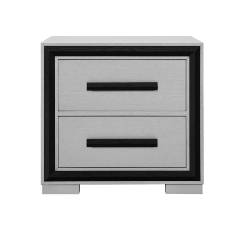 ADELAIDE GREY BLACK NS - Solid Wood+MDF - Solid Wood+MDF - Modern - Rubberwood - Bedroom - Gray - 2 Drawers - Dovetail Joints - Square - Not Specified - Not Specified - Not Specified - Not Specified - Not Specified - Not Specified - Not Specified