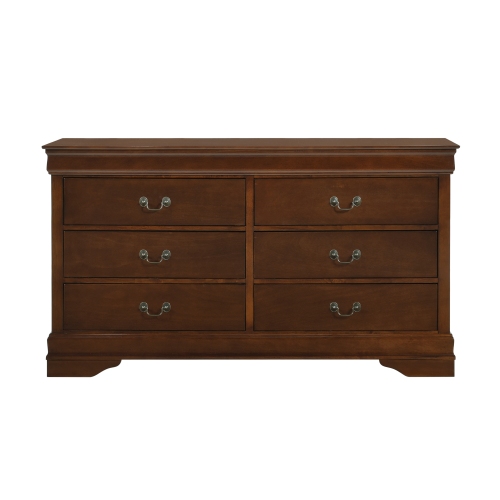 Traditional Design Brown Cherry Finish Dresser 1pc Louis Phillipe Style Classic Bedroom Furniture - Brown Mix - Wood - Not Specified - Brown Mix - Wood - Classic,Traditional - Not Specified - Not Specified - Not Specified - Not Specified