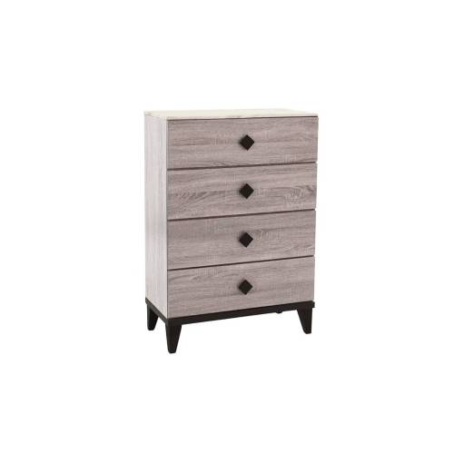 Modern Design Bedroom Furniture 1pc Cream 4 Drawers Beautiful Chest with Faux Marble Top - Black,Cream - Wood - Not Specified - Not Specified - Not Specified - Not Specified - Black - Not Specified - Not Specified - Not Specified - Not Specified - Not Specified - Not Specified