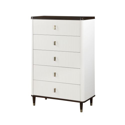 Carena White & Brown Finish Chest - Walnut - Synthetic Wood - Not Specified