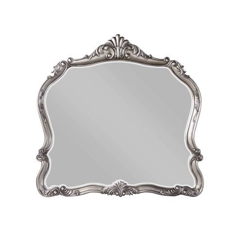 Ariadne Antique Platinum Finish Mirror - Antique Silver - Synthetic Wood