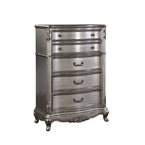 Ariadne Antique Platinum Finish Chest - Antique Silver - Synthetic Wood