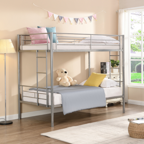 METAL BUNK BED SILVER - Not Specified - Not Specified