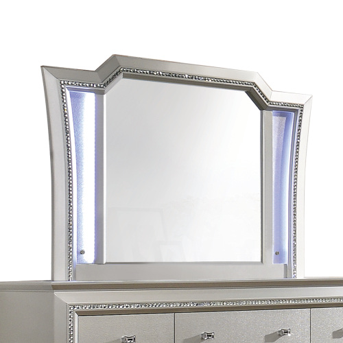 Kaitlyn LED & Champagne Finish Mirror W/Led - Mirror,Synthetic Wood