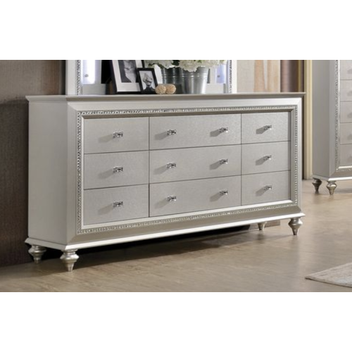 Kaitlyn Champagne Finish Dresser - Synthetic Wood