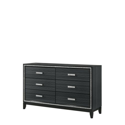 Haiden Weathered Black Finish Dresser - Synthetic Wood