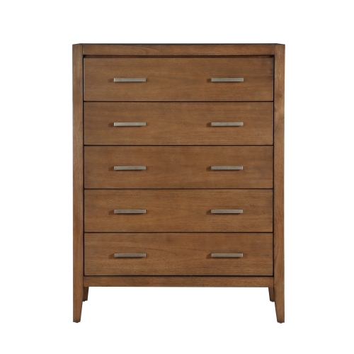 Transitional Bedroom Furniture 1pc Chest of 5 Drawers Light Brown Finish Wooden - Not Specified - Not Specified - Not Specified - Not Specified - Not Specified - Not Specified