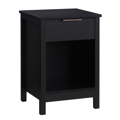 Nightstand with Drawer,3-Tier End Side Table with Storage Drawer and Shelf,Modern Bedside Night Stand for Bedroom, Living Room-Retro Black - 1 Drawer Black - Particle Board - Not Specified - Not Specified