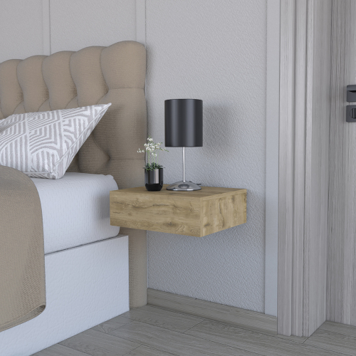 Nightstand Isola, Bedroom, Macadamia - Engineered Wood - Engineered Wood - Particle Board