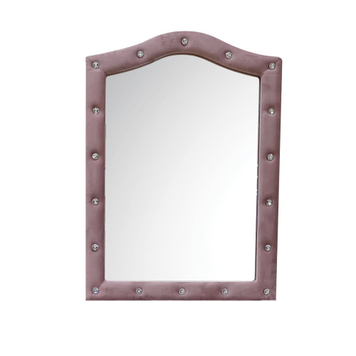 Reggie Pink Fabric Mirror - Fabric,Mirror - Not Specified
