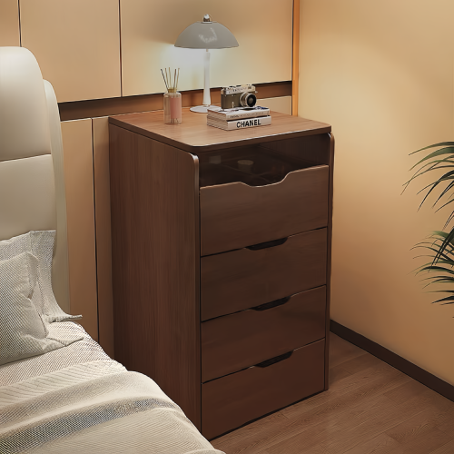 (60cm) 3 in 1 Vanity Desk with Plip Top Mirror, Small Make Up Vanity Set with Visible Glass Desktop, Compact Makeup Vanity with 3 Drawers, Dressing Table for Bedroom (Walnut Color) - Width: 60CM (WALNUT) - MDF+glass - MDF - Mid-Century Modern