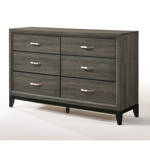 Valdemar Weathered Gray Finish Dresser - Synthetic Wood