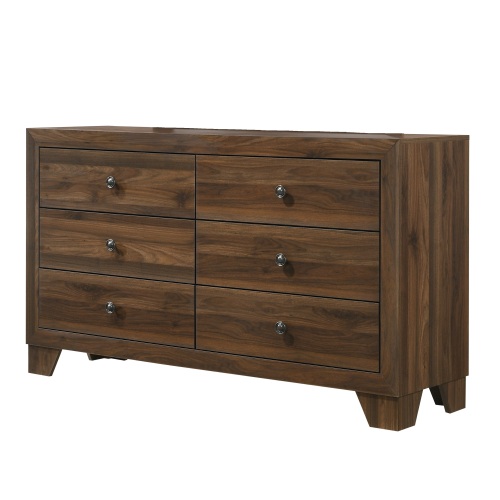 1pc Contemporary 6-Drawer Storage Dresser Metal Hardware Rustic Brown Cherry Rustic Finish Wooden Bedroom Furniture - Not Specified - Not Specified - Not Specified - Not Specified - Not Specified - Not Specified - Not Specified - Not Specified - Not Specified